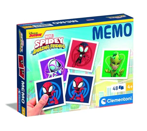 Clementoni - Mémo Marvel Spidey Pocket - Juego Educativo Que Incluye 48 Fichas para Emparejar De Tus Personajes Favoritos