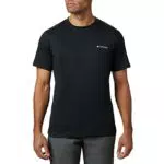 Camiseta Técnica de Manga Corta Columbia Hombre - Gris Heather.