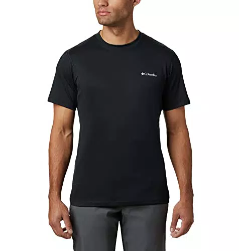 Camiseta Técnica de Manga Corta Columbia Hombre - Gris Heather.