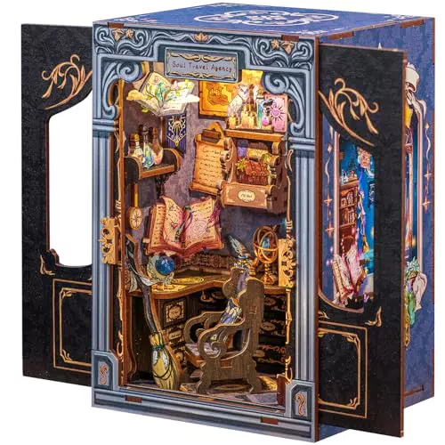 CUTEBEE Book Nook Kit - DIY Miniature House, Casa de muñecas en Miniatura