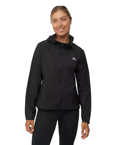 DANISH ENDURANCE Cortavientos Para Mujer, Chaqueta Deportiva con Capucha Ajustable