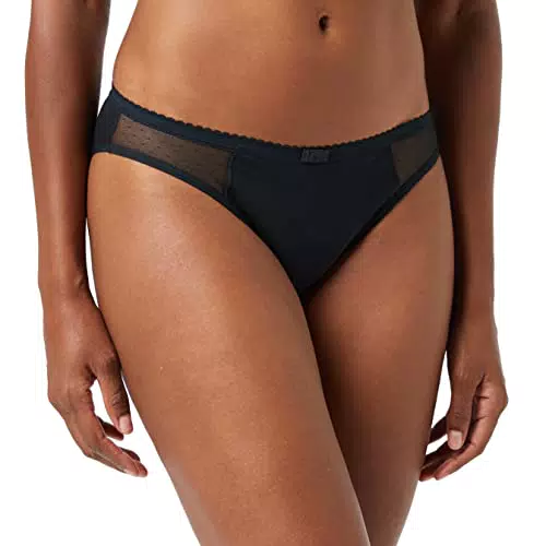 Dim Protect Braga Menstrual Negra Lavable De Algodón Orgánico Para Flujo Medio Mujer x1 Negro 40/42