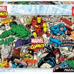 Educa - Puzzle de 1000 Piezas para Adultos, Marvel Comics. Incluye Pegamento Fix Puzzle. A Partir de 14 años