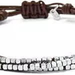 Fossil Pulsera Para Mujer, 63mm Ajustable Marrón Base Metal Pulsera