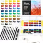 Funto Set de acuarelas, 48 colores, bloc de tutoriales