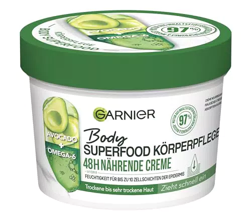 Garnier Body Superfood - Crema nutritiva con aguacate y omega-6