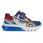 Geox J Ciberdron Boy B, Zapatillas, Azul y Rojo