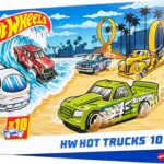 Hot Wheels Pack 10 Camiones, Set de Coches de Juguete Que Incluye camionetas y Furgonetas