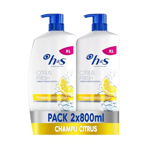 H&S Citrus Fresh Champú Anticaspa Para Pelo Graso 2X800ml