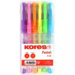 Kores. 30212099. Pack de 6 bolígrafos de Tinta Gel Pastel