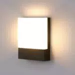 Lightsjoy Aplique Pared Exterior 18W Negro Lámpara Exterior Pared LED exterior Impermeable IP65