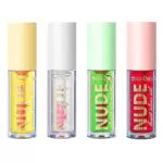 LOPHE Lip Oil, 4PCS Lip Gloss Transparente con Efecto Volumen y Hidratante