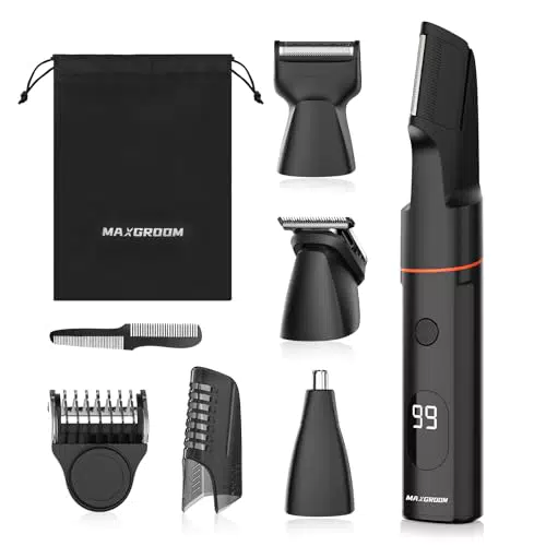 MAXGROOM Afeitadora Corporal Masculina, Set de Depiladora Corporal Hombre