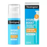 Neutrogena Hydro Boost Fluido Hidratante SPF 50, crema hidratante facial SPF 50 de uso diario con ácido hialurónico y 2% niacinamida