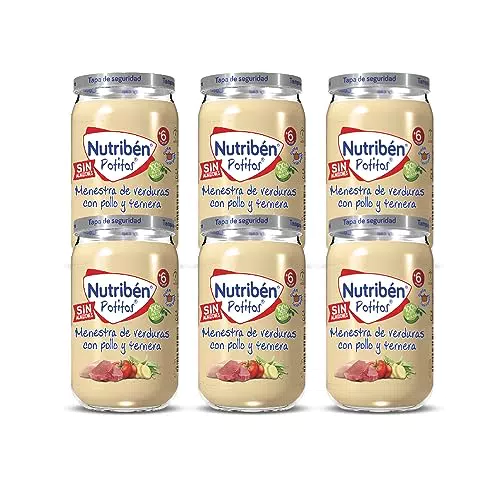 Nutribén Potitos, Tarrito de Menestra de Verduras con Pollo y Ternera