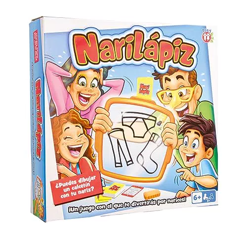 Play Fun NARILAPIZ- Family Game Conviértete en un Artista usando Solo tu Nariz y un rotulador NIÑOS y NIÑAS 6+ AÑO