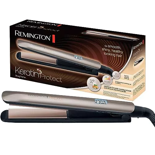 Remington Plancha de Pelo Keratin Protect, Queratina y Aceite Almendras