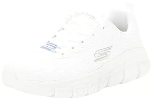 Skechers Bobs B Flex Chill Edge, Zapatillas Hombre, Tejido Blanco Roto