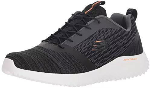 Skechers Bounder, Sneakers Hombre, Black Mesh/PU/Trim