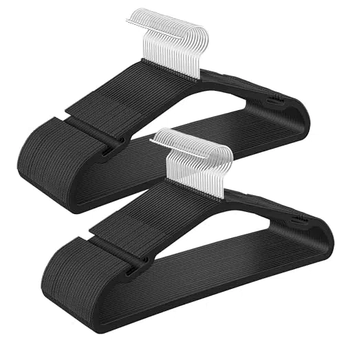 SONGMICS Perchas, Juego de 50, Perchas de Plástico