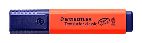 Staedtler 364-1. Rotuladores fluorescentes Textsurfer. Estuche con 10 marcadores de color amarillo