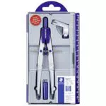 Staedtler Compás Escolar de Precisión NORIS CLUB 550 01 y Lápices de Madera HB