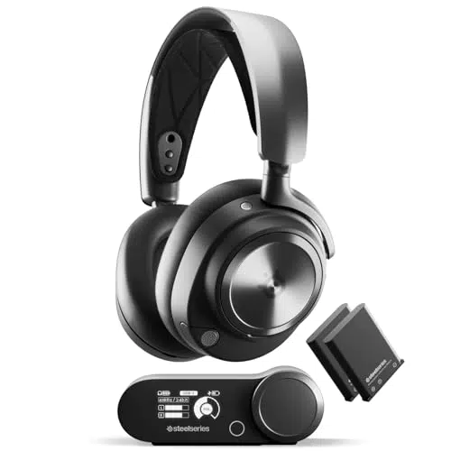 SteelSeries Arctis Nova Pro Wireless - Cascos Gaming Inalámbricos Multisistema - Controladores magnéticos de neodimio - Cancelación de ruido - Infinity Power System - PC