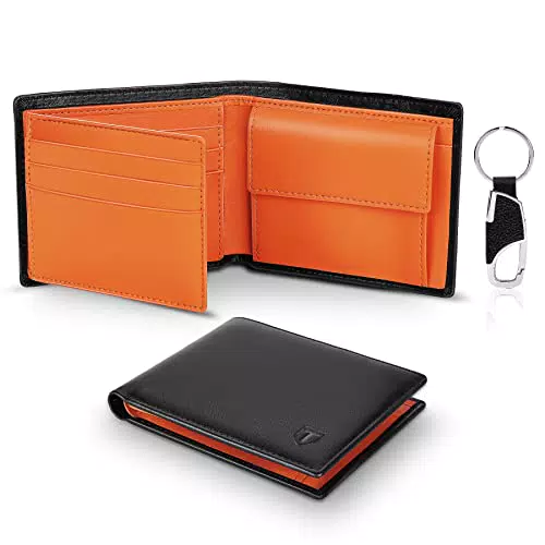 TEEHON Cartera para Hombre, Monedero con RFID Bloqueo con 10 Ranuras