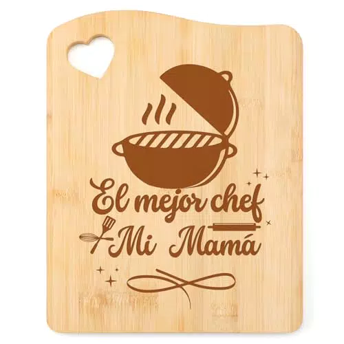 TheGiffter Regalo Día de la Madre, Tabla Cortar Bambú para Mama