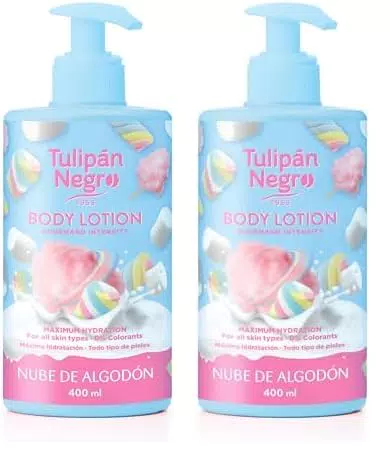 Tulipán Negro Loción Corporal con dosificador Nube de Algodón