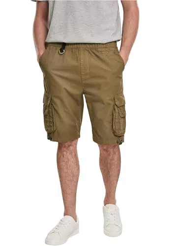 Urban Classics Pantalones Cortos de Doble Bolsillo, Verde Oliva