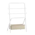 VASAGLE Toallero de Pie, Estante para Mantas, Plegable