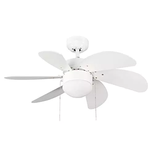 wonderlamp Tandy Ventilador de Techo con Luz, E27, 15 watts