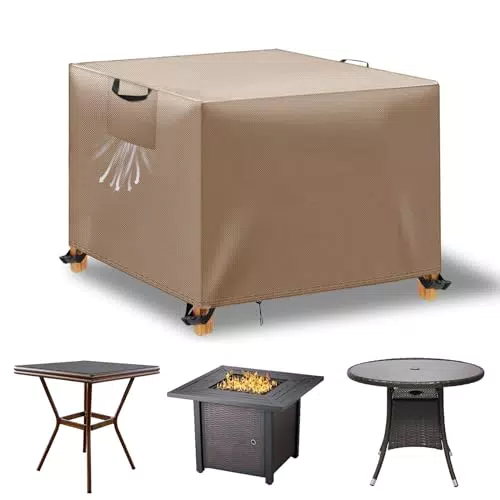 WUAYAMI Funda para Muebles de Jardín Exterior, Funda Mesa Exterior Impermeable