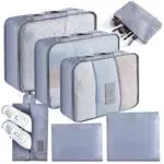 AiQInu Organizador de Equipaje Impermeable, Cubos de Packing para Viaje