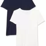 Amazon Essentials Camiseta de Cuello Caja de Manga Corta Ajuste Clásico Mujer
