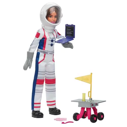 Barbie Tú Puedes ser Muñeca Profesiones Astronauta con vehículo Espacial y Accesorios del Espacio