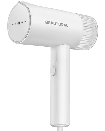 Beautural Plancha de Vapor Plegable 1000W Vertical para Viaje, Calentamiento Rápido