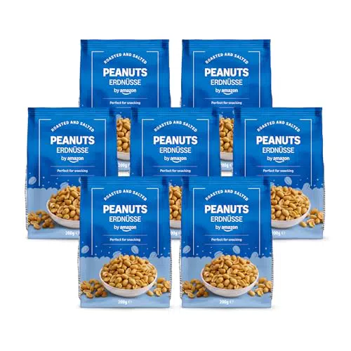 Amazon Cacahuetes Tostados y Salados, Paquete Ideal para Picoteo