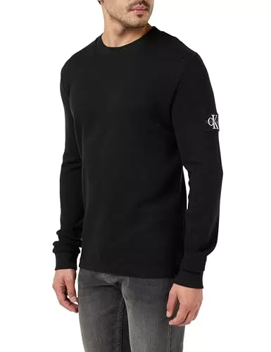 Calvin Klein Jeans Badge Waffle Ls Tee J30j323485 Camiseta de Punto