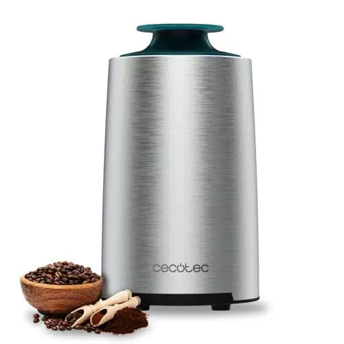 Cecotec Titanmill 400: Molinillo de café y especias, 200 W, acero inoxidable, silencioso