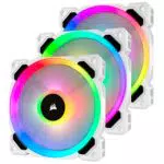 Corsair LL120 RGB - Paquete de 3 ventiladores blanco