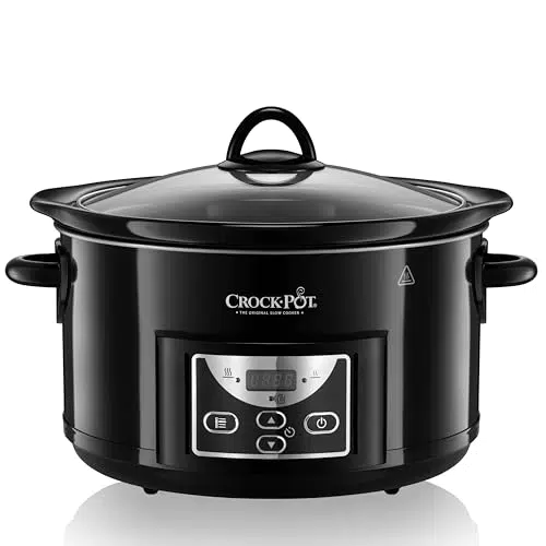 CrockPot SCCPRC507B Olla de Cocción Lenta Digital de 4.7L para Recetas Deliciosas