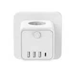 Cubo Enchufe USB 7 en 1 - Regleta Múltiple con Tomas y Cargador USB para Oficina