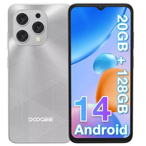 DOOGEE N55 Plus - Smartphone Android 14, 20GB RAM, 128GB ROM, Batería 5150mAh