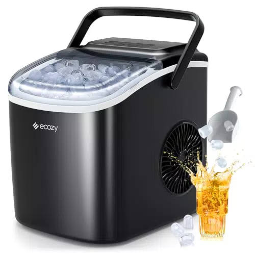 ecozy Máquina de Hielo, 12 Kg/24 Koras, 9 Cubitos de Hielo en 6 Minutos