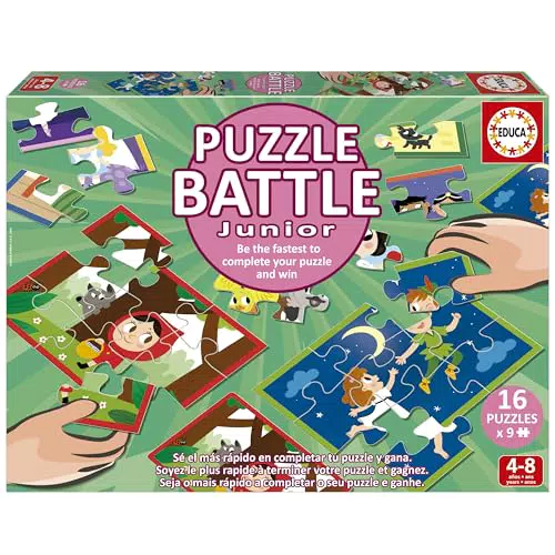 Educa - Puzzle Battle Cuentos, Juego de Mesa 4 años