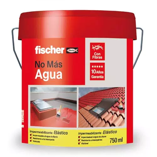 fischer - Pintura Impermeabilizante con Fibras, Resistente al Agua y Exteriores