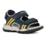 Geox J Borealis Boy A, Sandalia, Azul Marino Ochreyellow