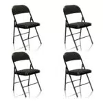 HJH OFFICE Silla Plegable 803004 Acolchada con Estructura de Metal